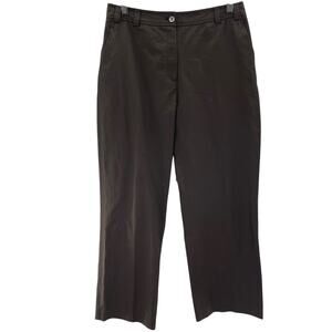 J. Crew Lightweight Chocolate Brown Cotton Nylon Cropped Wide Leg Pants Size 6